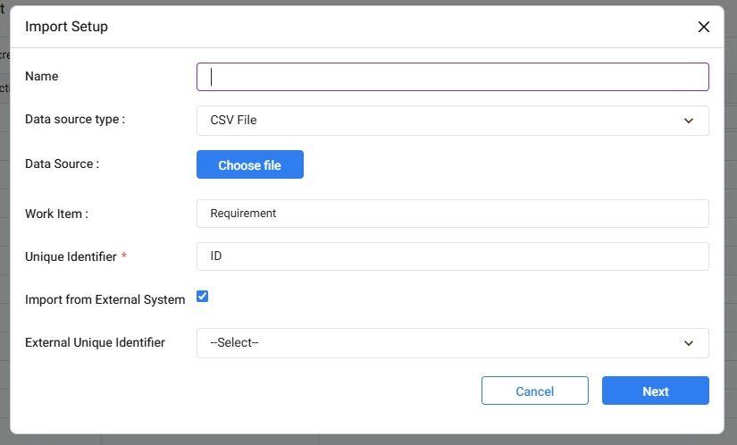 Import Work Add New Import Setup and Import Work Items to Orcanos - Orcanos Help Center